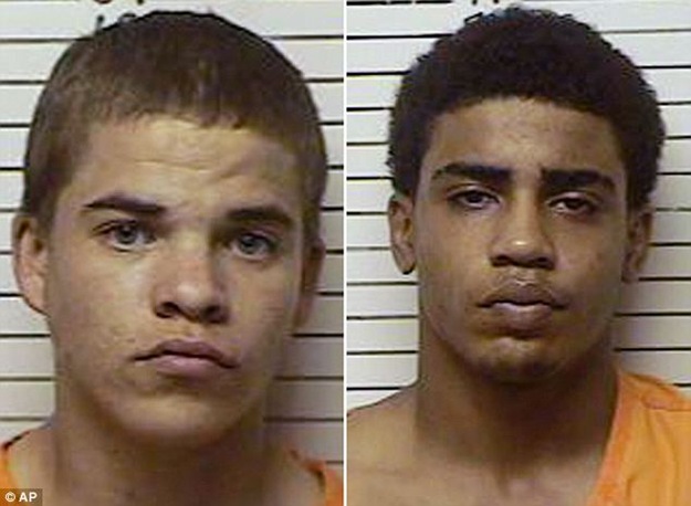 Driver and killer Edwards said that Michael Jones (left) was driving the car and Chancey Luna (right) shot Lane while sitting in the backseat- though both have entered not guilty pleas Driver and killer Edwards said that Michael Jones (left) was driving the car and Chancey Luna (right) shot Lane while sitting in the backseat- though both have entered not guilty pleas