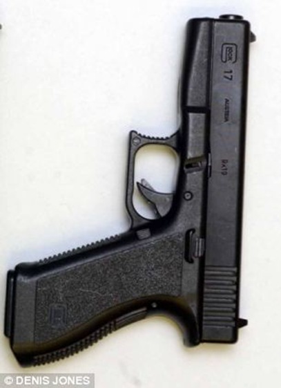 Ms Wheatley complained that the handle of her Glock 17 pistol (pictured) was too big for her hands Ms Wheatley complained that the handle of her Glock 17 pistol (pictured) was too big for her hands