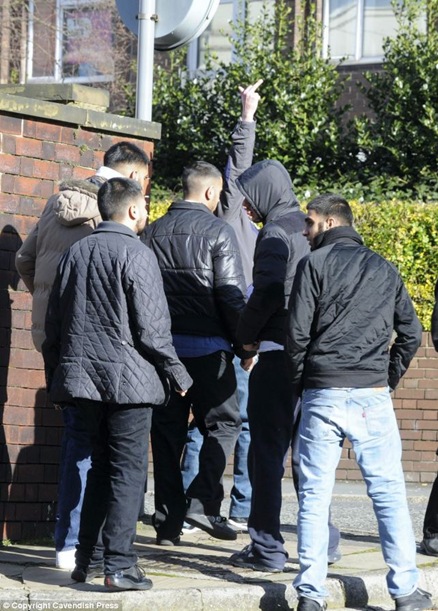 Umar Anwar and Tukki Abbas Shah with their friends outside the court Umar Anwar and Tukki Abbas Shah with their friends outside the court