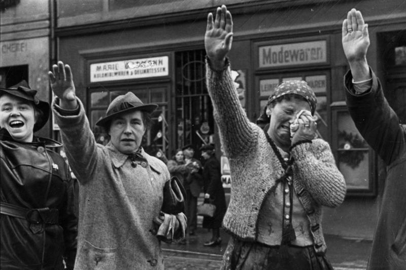 Tears of joy at the Liberation of Sudetenland.