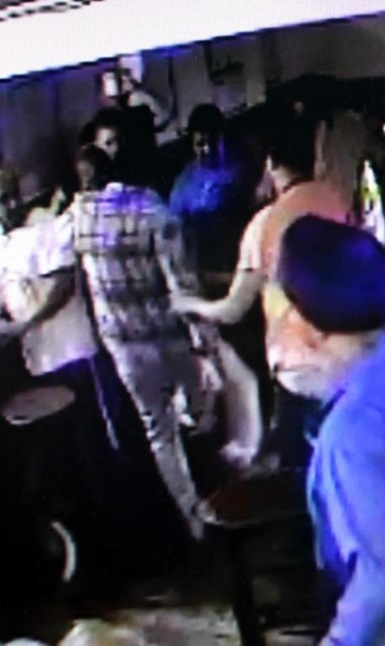 CCTV footage shows a victim is kicked in the head during fight CCTV footage shows a victim is kicked in the head during fight