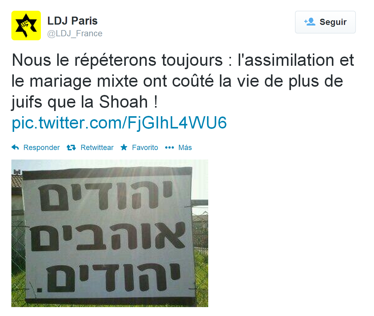 Jews Intermarriage protest twitter