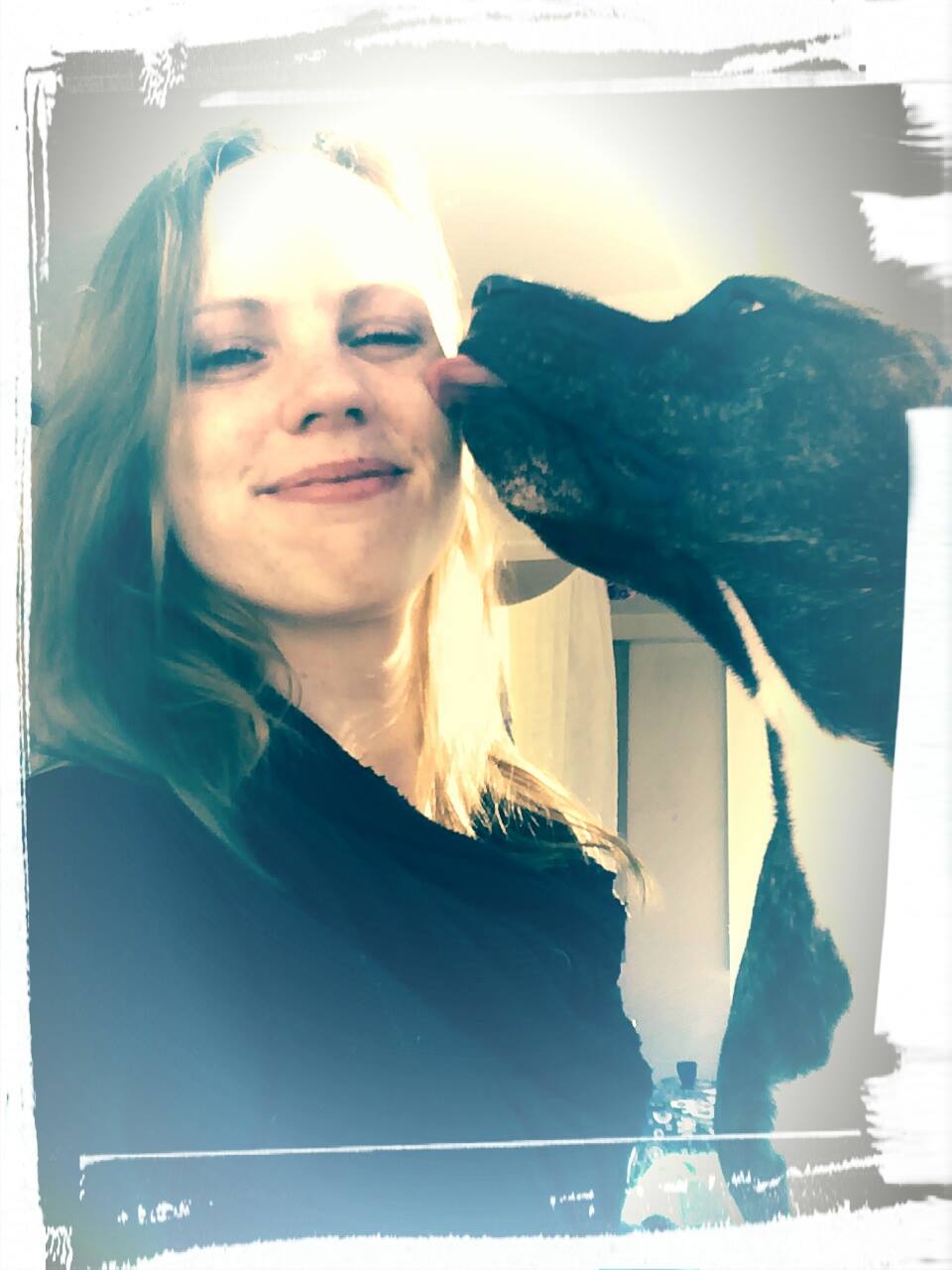 Sara and her dog before the attack.