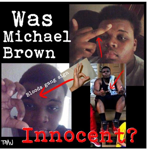 Michael-Brown-Gang-Signs-Thug Michael-Brown-Gang-Signs-Thug
