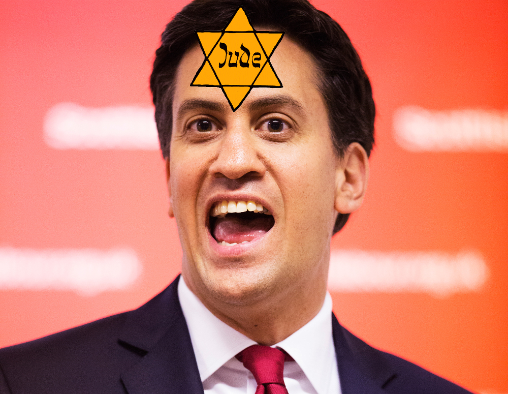 "These goyim on the internets must be silenced before they start lampshading us!" -Ed Miliband on the Daily Stormer