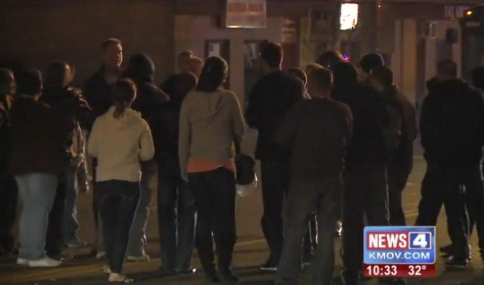 Bosnians out on the street supporting their fallen brother.