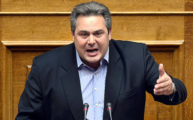 Panos Kammenos. He means business.