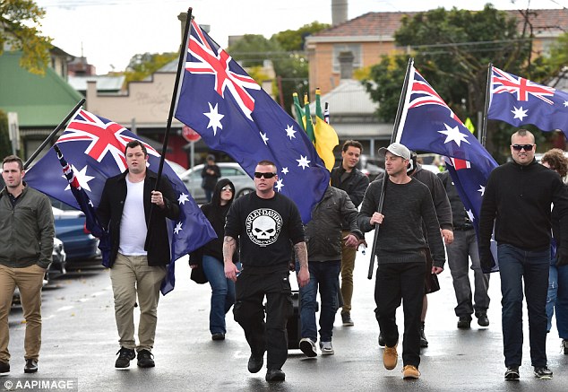 The enemy gathers against the true Australia - Islamic Moslems.