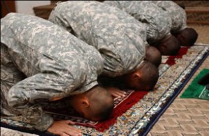 US Forces have officially replaced the Star Spangled Banner with a call to Muslim prayer.