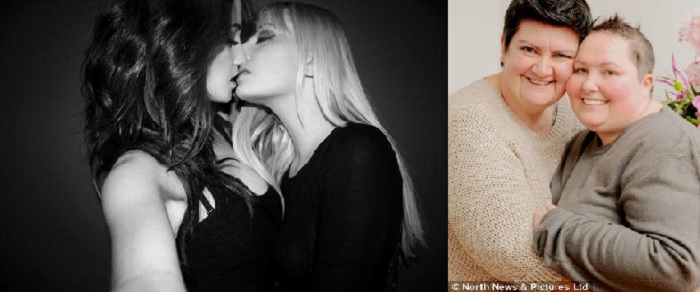 The dykes on the right are definitely a more accurate portrayal of a typical lesbian couple.