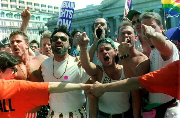 Participants in the 25 April 1993 gay rights march