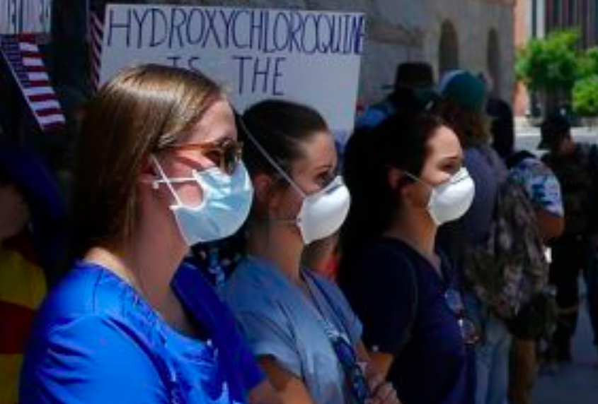 Lockdown Protests: Healthcare Worker Cunts Clash with People Who Think They Have Rights