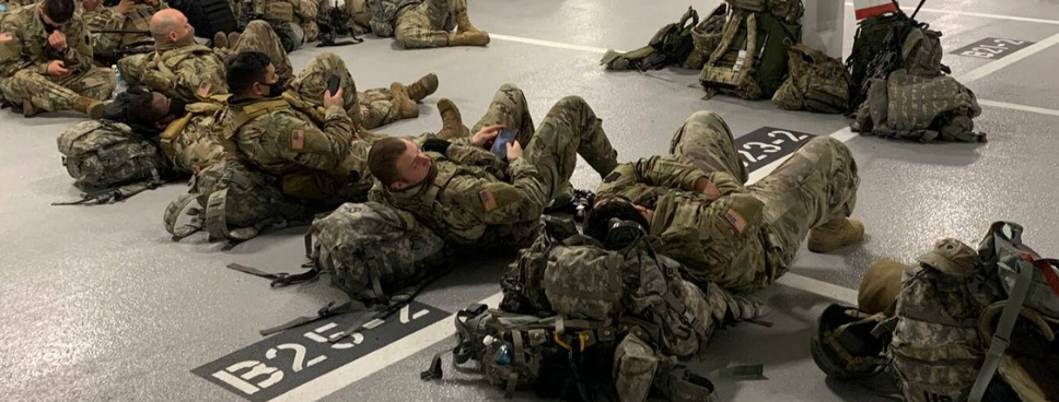 “Thank You for Your Service” – National Guardsmen Freed from Parking Garage to Which They’d Been Banished