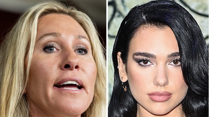 Dua Lipa and Marjorie Taylor Greene Being Considered for Antisemite of the Year Award