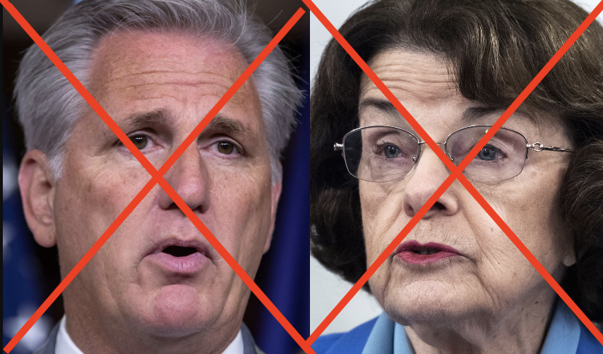 Feinstein Dead, McCarthy First Ever Ousted Speaker – Who Cares?