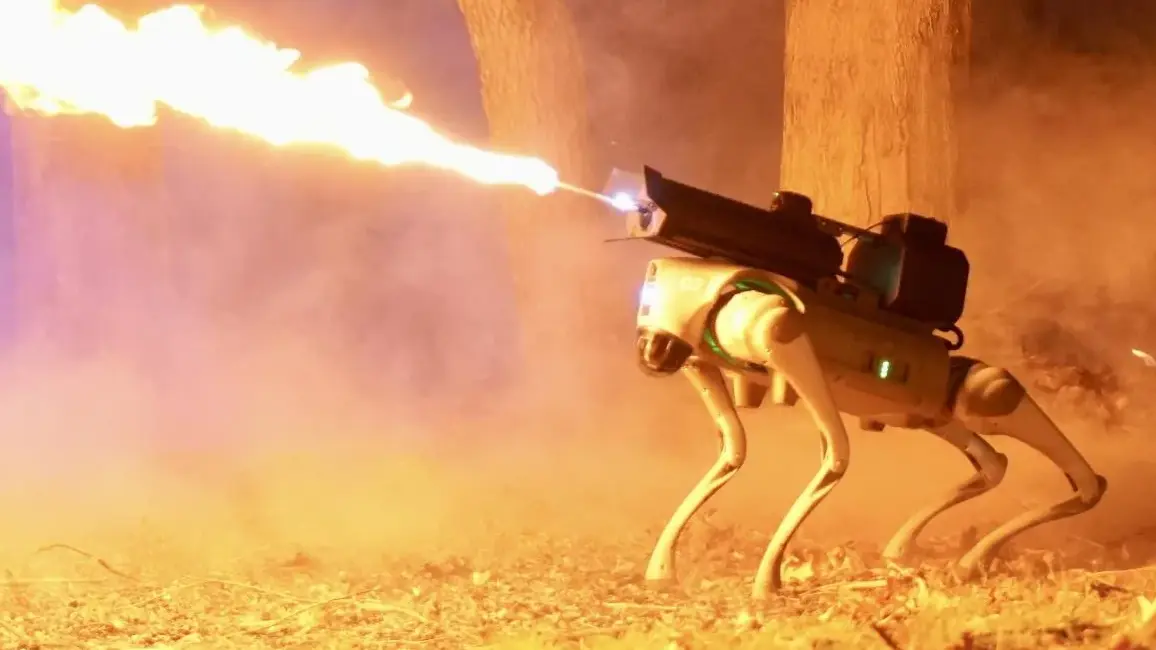 Ohio Company Launches Robot Dog with Flamethrower Attached