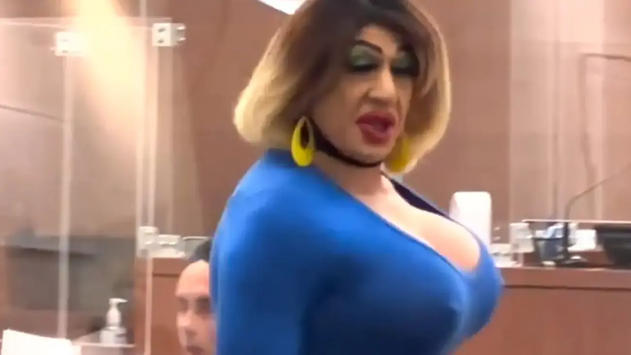 Watch: 70-Year-Old “Tranny” Attorney Wears Prosthetic Breasts During Court Hearing