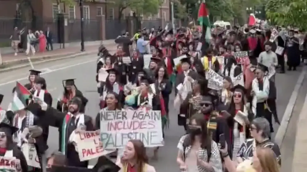 Harvard: Massive Commencement Walkout as Students Chant “FREE PALESTINE”