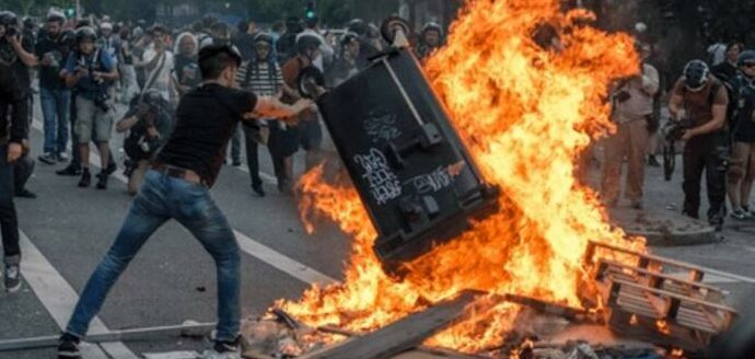 France: Mostly Peaceful Riots Erupt to Defend Democracy After Le Pen Dominates Elections