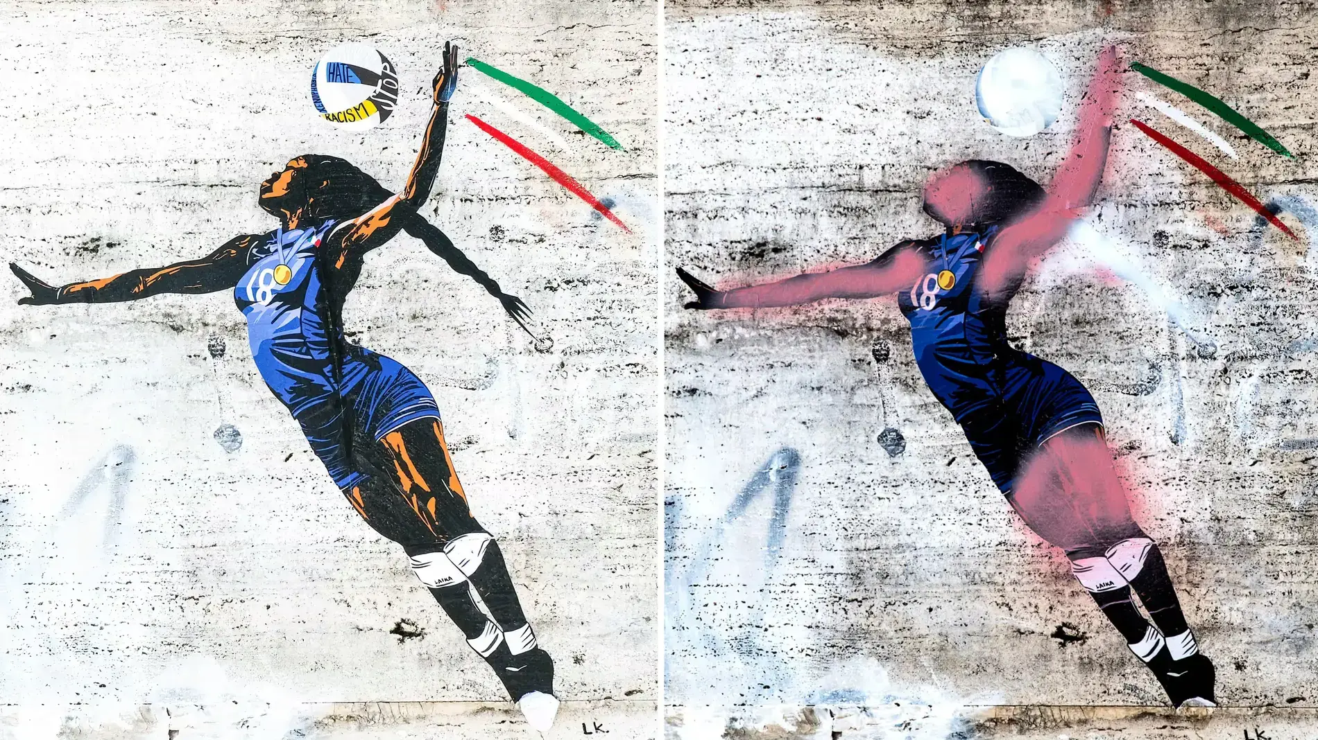 Outrage After Concerned Citizens Fix Skin of Black “Italian” Olympic Champion in Mural